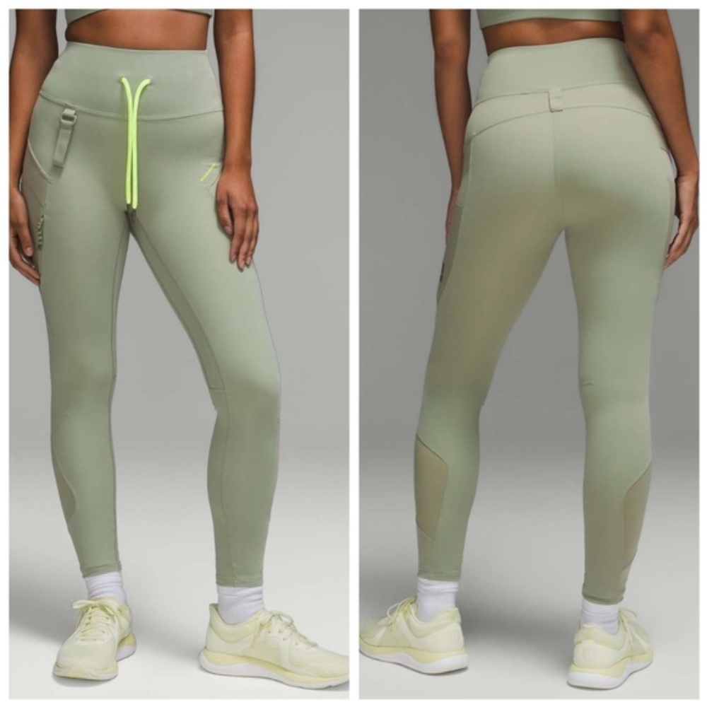 Lululemon Cargo High Rise Hiking Leggings Laurel Green - Size 6